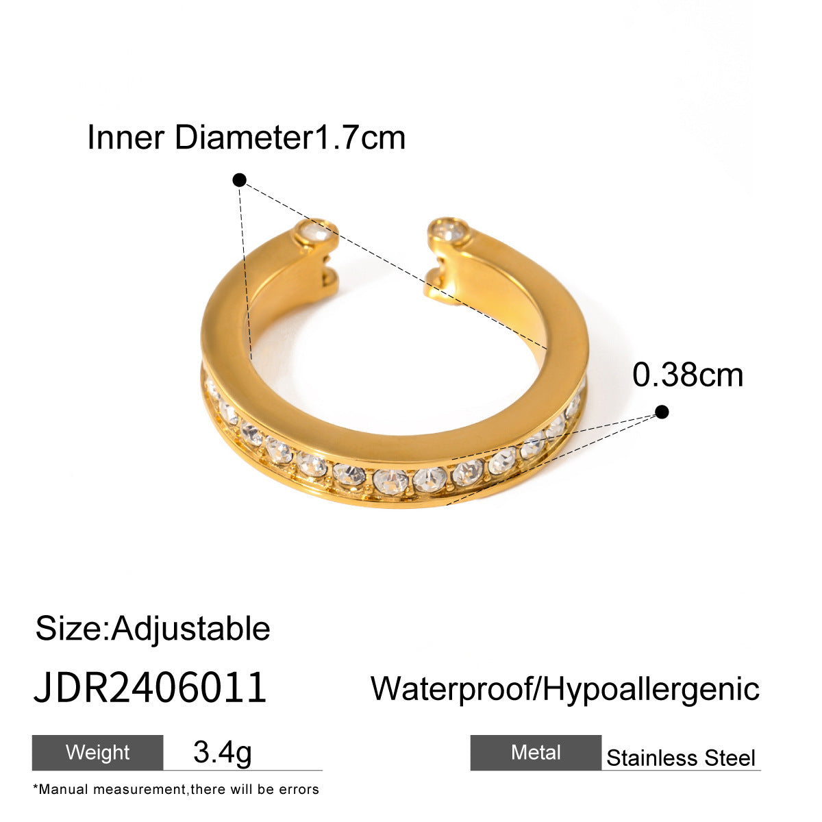 Chain Ring Bracelet – Titanium Steel Hand Jewelry for Women
