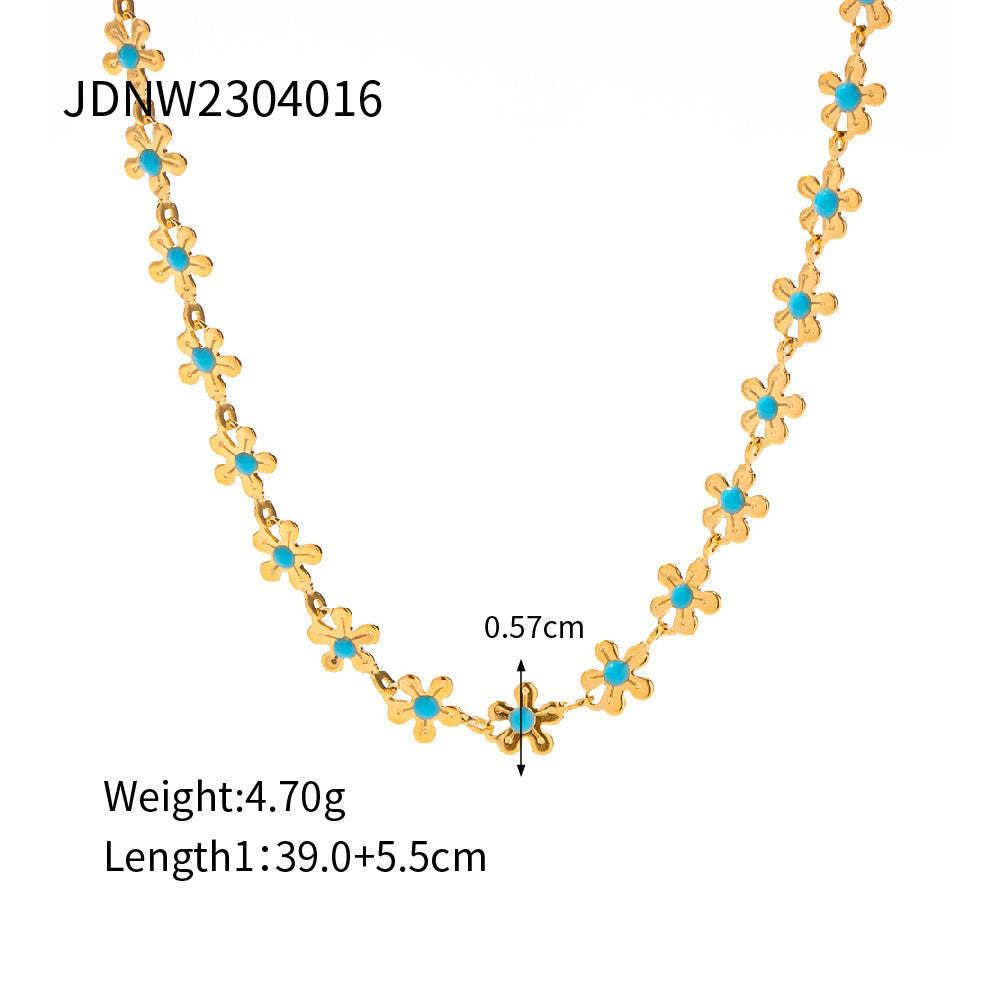 Boho Titanium Steel Necklace – Elegant Vacation-Style Choker