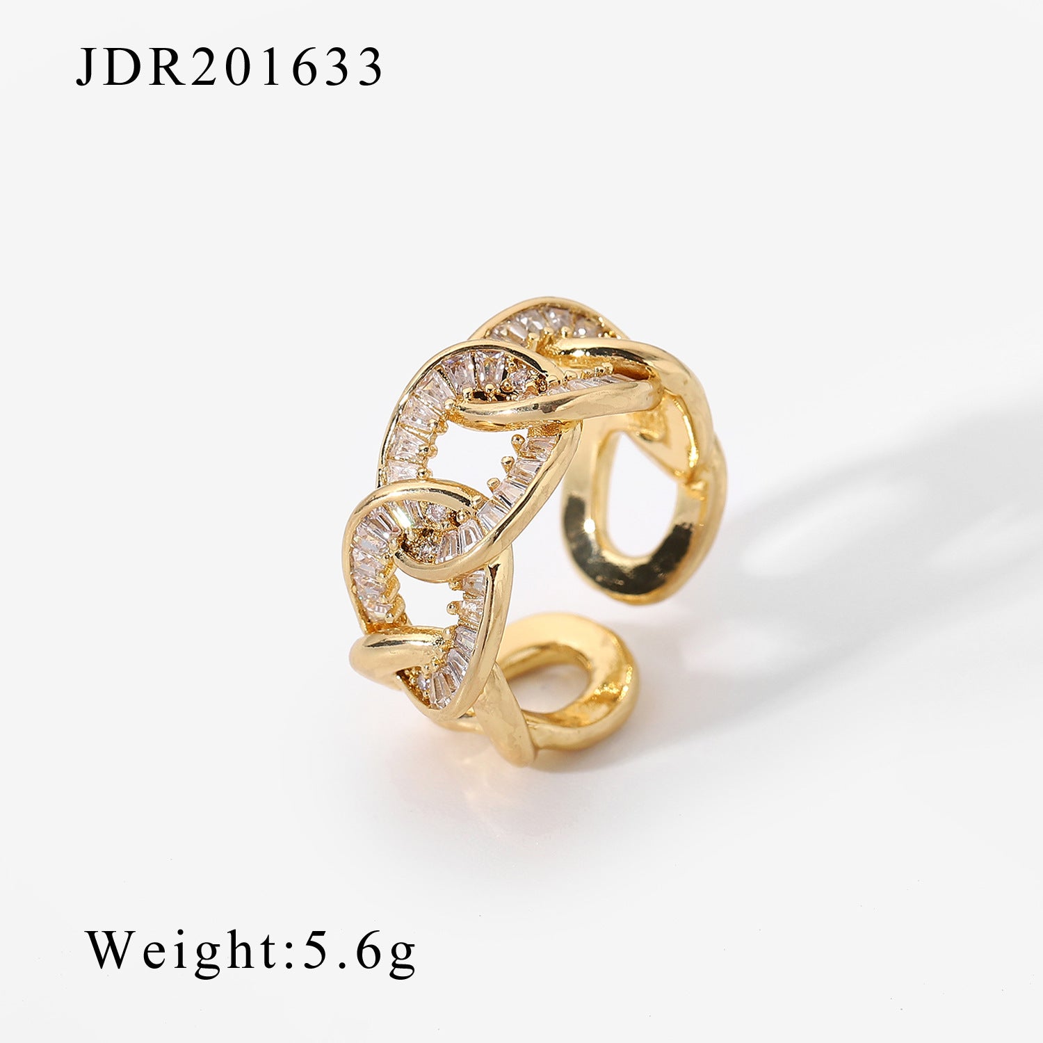 Vintage-Inspired Zirconia Open Ring – Boho High-End Couples Ring