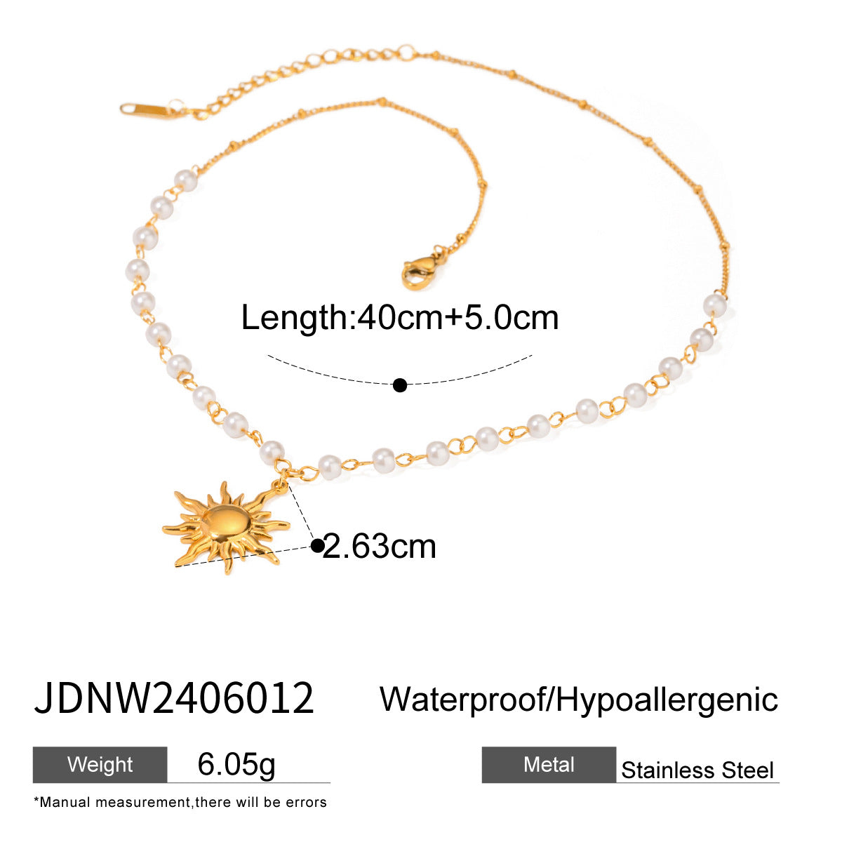 Shell & Pearl Titanium Steel Necklace – Ocean-Inspired Elegant Jewelry