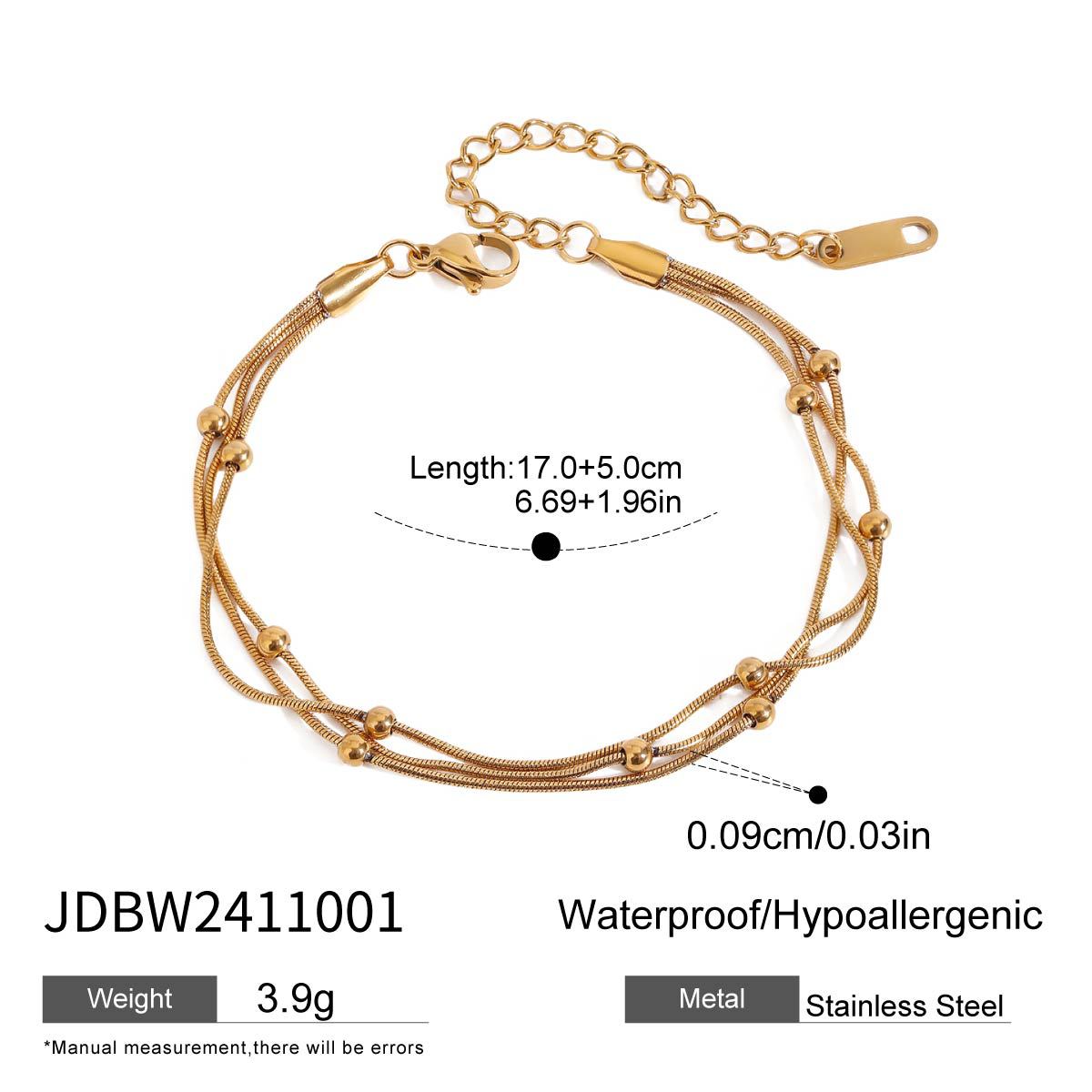 Chain Ring Bracelet – Titanium Steel Hand Jewelry for Women