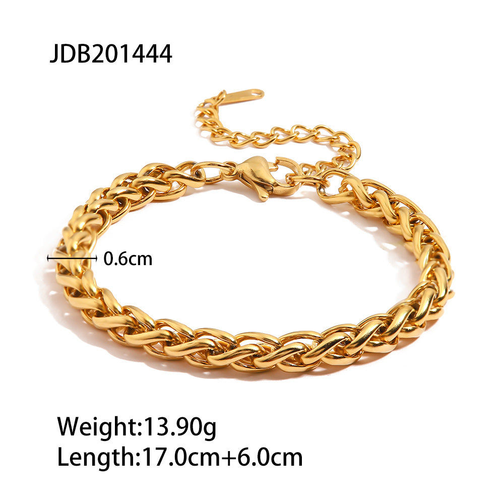 Cuban Link Titanium Steel Bracelet – High-End INS-Style Jewelry