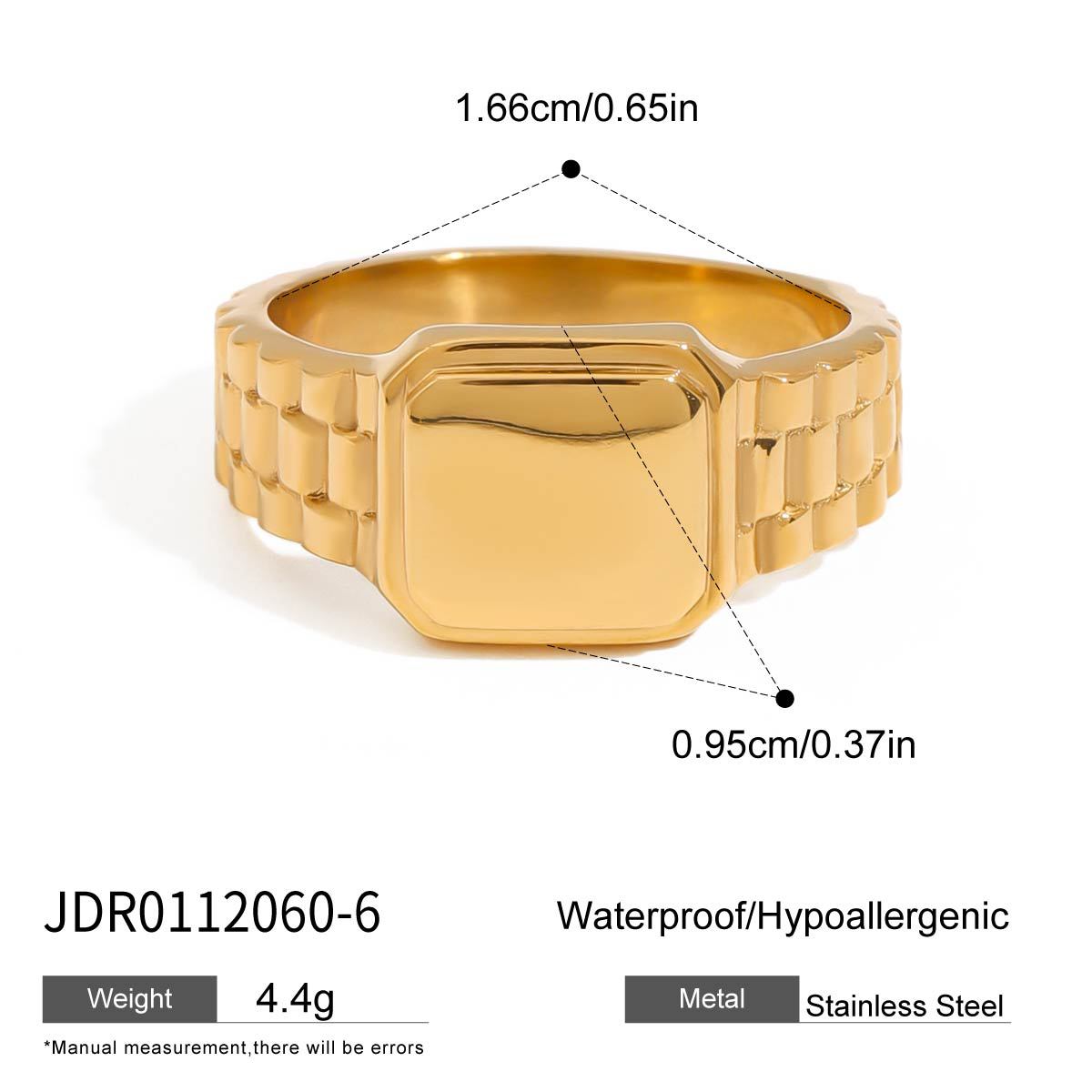 Watch Strap-Inspired Titanium Steel Ring – Minimalist Niche Design