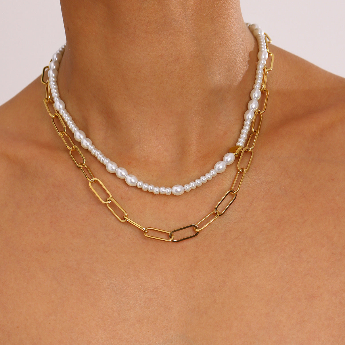 Chain Link Necklace – Minimalist Titanium Steel Jewelry