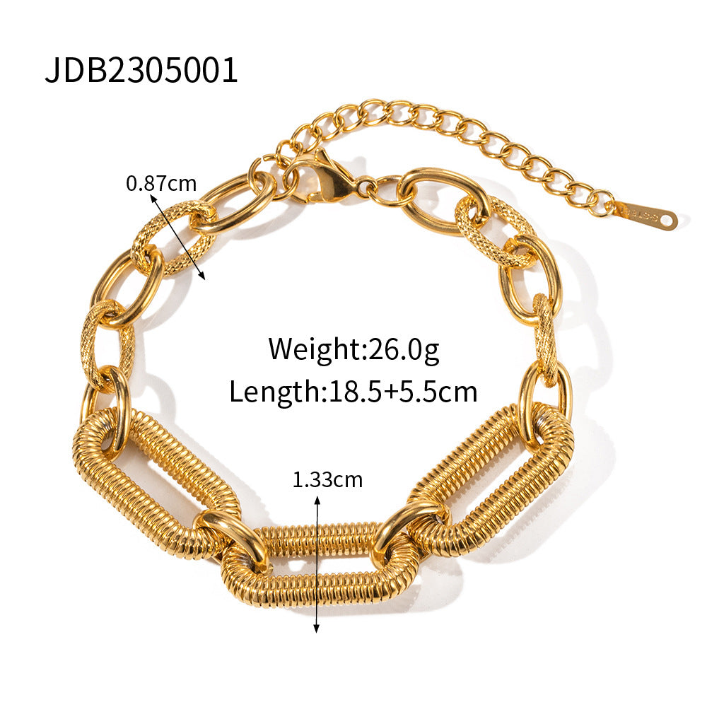 Cuban Link Titanium Steel Bracelet – High-End INS-Style Jewelry